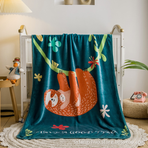 Custom printed newborn baby soft thick alligator thick baby blanket wrapper
